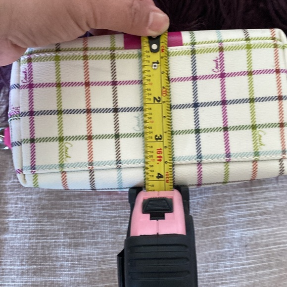 BNWT Tat Top Pink Handle Crossgrain Leather and Coated Canvas Coach Mini Bag - Picture 13 of 13